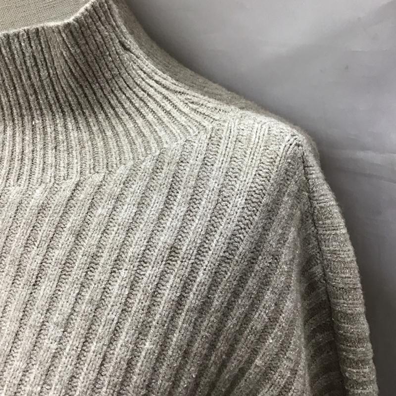 ザラ ZARA ニット、セーター 長袖 4331 130 832 リブ クロップド丈 ショート丈 S 無地 ベージュ / ベージュ /  レディース USED 古着 中古 10118452
