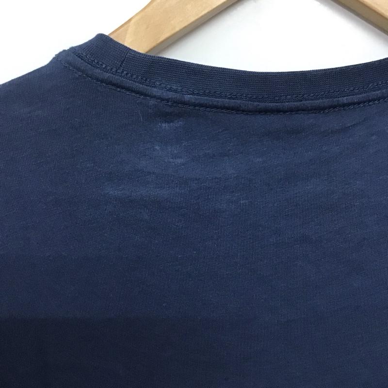 ザノースフェイス THE NORTH FACE Tシャツ 半袖 半袖カットソー プリントTシャツ クルーネックカットソー S ロゴ、文字 紺 / ネイビー /  メンズ USED 古着 中古 10141499