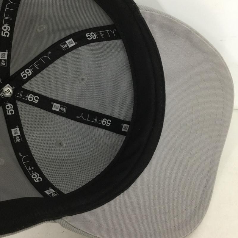 ニューエラ NEW ERA 帽子 キャップ NY ニューヨークヤンキース 59FIFTY 61.5cm ロゴ、文字 灰 / グレー /  メンズ USED 古着 中古 10140496
