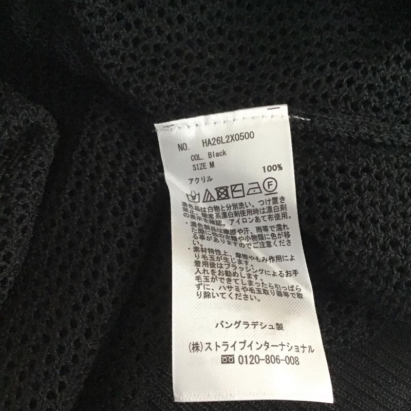 アメリカンホリック AMERICAN HOLIC ベスト ベスト HA26L2X0500 Vネック透かし編みニットベスト ロング丈 M 無地 黒 / ブラック /  レディース USED 古着 中古 10109469