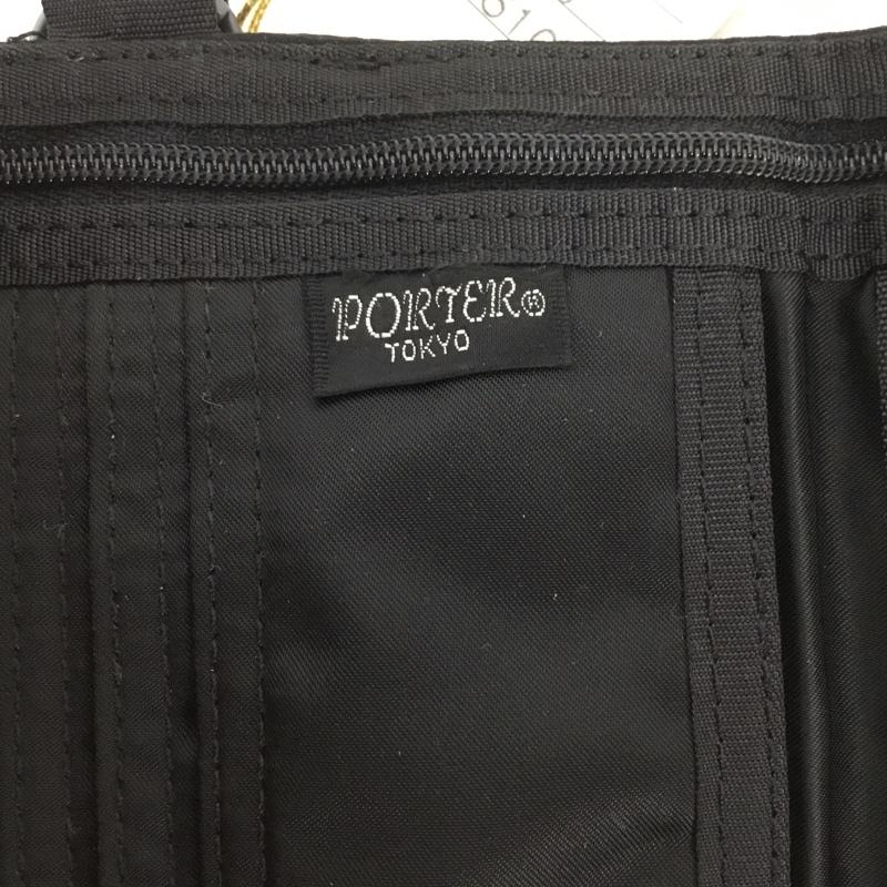 ポーター PORTER 財布 二つ折り タンカー パスケース ロゴ、文字 黒 / ブラック /  メンズ USED 古着 中古 10146888