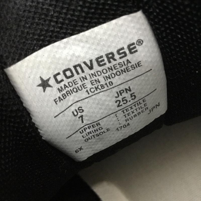 コンバース CONVERSE スニーカー スニーカー 1CK810 ALL STAR 100 スリップ M HI 25.5cm 25.5cm ロゴ、文字 黒 / ブラック /  メンズ USED 古着 中古 10149227