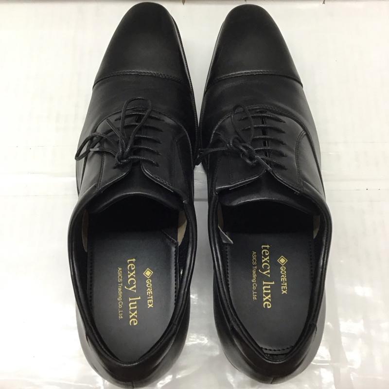 アシックス ASICS 革靴 革靴 TU-8002 texcy luxe GORE-TEX ストレートチップ 箱有 26.5cm 26.5cm 無地 黒 / ブラック /  メンズ USED 古着 中古 10111754