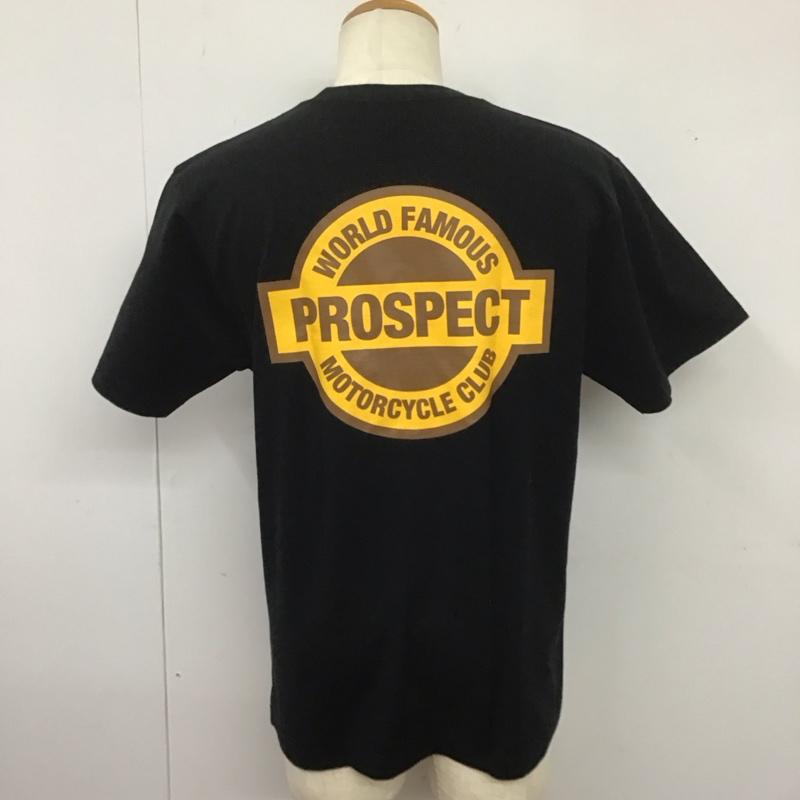 プロスペクト PROSPECT Tシャツ 半袖 半袖カットソー プリントTシャツ クルーネックカットソー L ロゴ、文字 黒 / ブラック /  メンズ USED 古着 中古 10126605