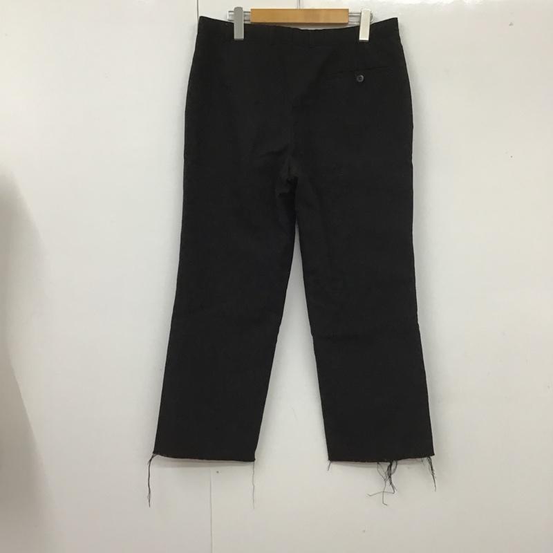 リメイクフルギ リメイク古着 パンツ スラックス リメイクパンツ ワイドパンツ スラックス カジュアルジーンズ 無地 黒 / ブラック /  メンズ USED 古着 中古 10105560