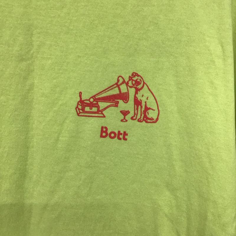 ボット BoTT カットソー 長袖 長袖カットソー プリントカットソー クルーネック XXL プリント 黄緑 / イエローグリーン /  メンズ USED 古着 中古 10137620
