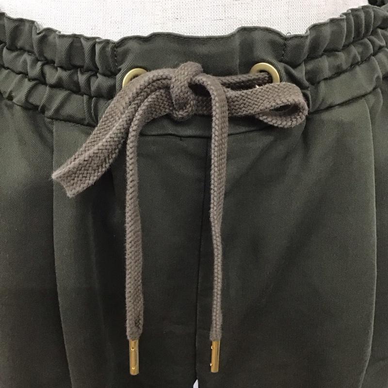 ブルーレーベル・クレストブリッジ BLUE LABEL CRESTBRIDGE パンツ スラックス 55R45-387-76 クロップド丈 36 ワンポイント カーキ / カーキ /  レディース USED 古着 中古 10108430