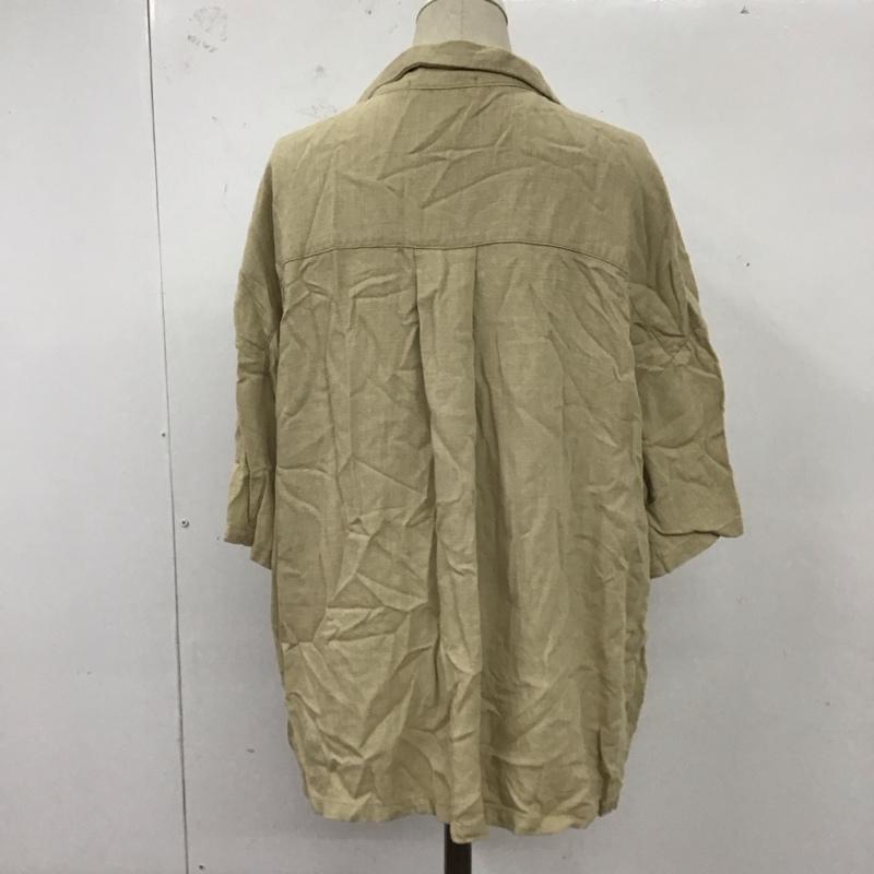ニコアンド niko and... シャツ、ブラウス 半袖 M 無地 ベージュ / ベージュ /  レディース USED 古着 中古 10121217