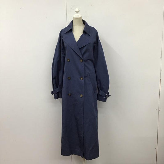 ムルーア MURUA コート トレンチコート 012010000401 レースプリーツトレンチコート FREE 無地 青 / ブルー /  レディース USED 古着 中古 10121178