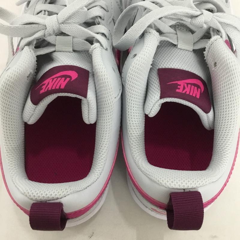 ナイキ NIKE スニーカー スニーカー BQ5448-015 COURT BOROUGH LOW 2 GS 23cm 23.0cm ロゴ、文字 灰 / グレー / X 白 / ホワイト / X 桃 / ピンク /  レディース USED 古着 中古 10132113