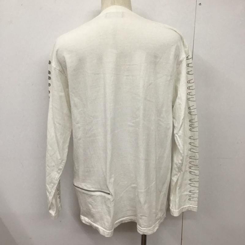 バックサイドオブトーキョー backside of tokyo カットソー 長袖 長袖カットソー クルーネックカットソー ロングスリーブカットソー プリントTシャツ プリント 白 / ホワイト /  メンズ USED 古着 中古 10124461