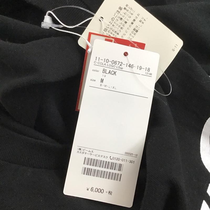 フルーツオブザルーム FRUIT OF THE LOOM カットソー 長袖 長袖カットソー プリントカットソー クルーネック M ロゴ、文字 黒 / ブラック /  メンズ USED 古着 中古 10126425