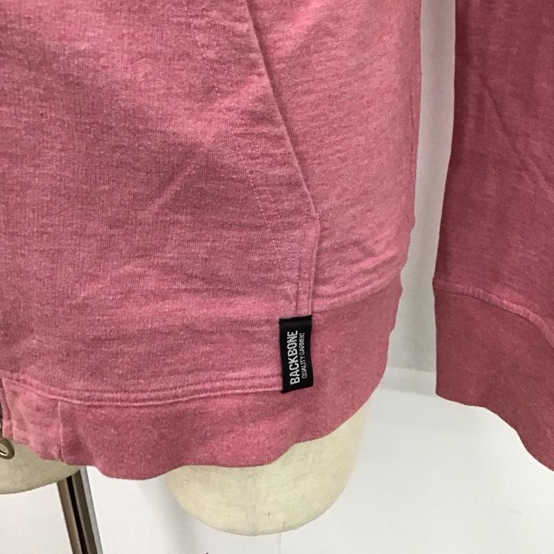 バックボーン BACK BONE パーカー 長袖 bb14ss-sw10 ジップアップパーカー フード付きジャケット スウェット L 無地 桃 / ピンク /  メンズ USED 古着 中古 10119144