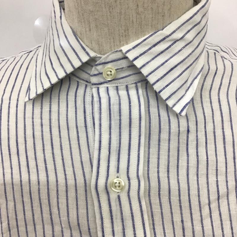 ブルックスブラザーズ BROOKS BROTHERS シャツ、ブラウス 長袖 長袖シャツ ストライプシャツ カジュアルシャツ ストライプ 白 / ホワイト / X 青 / ブルー /  メンズ USED 古着 中古 10111264