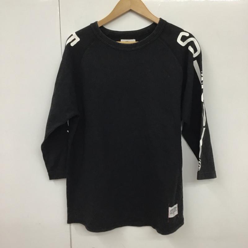 ステューシー STUSSY Tシャツ 半袖 半袖カットソー プリントTシャツ クルーネックカットソー S ロゴ、文字 黒 / ブラック /  メンズ USED 古着 中古 10130574
