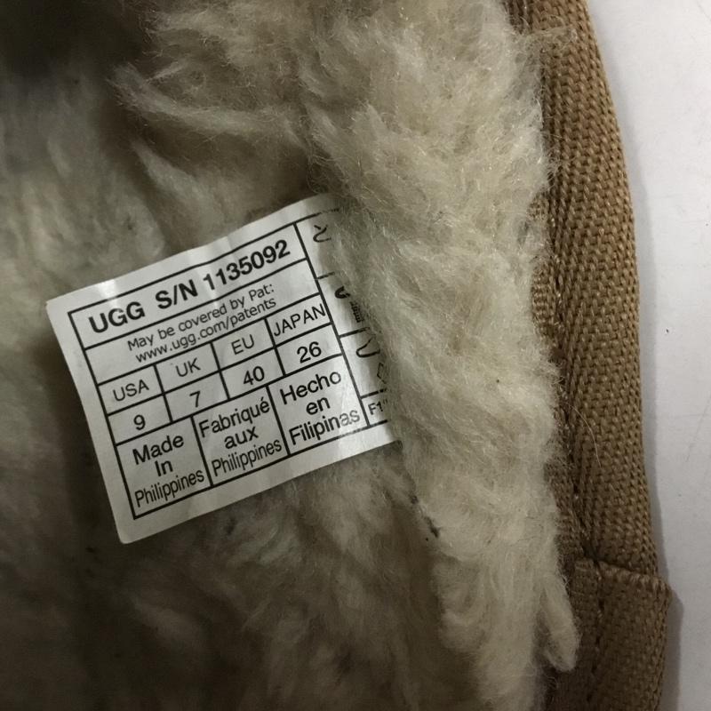 アグ UGG ブーツ ショートブーツ 1135092 クラシック ウルトラ ミニ プラットフォーム 厚底 26cm 26.0cm ロゴ、文字 ベージュ / ベージュ /  メンズ USED 古着 中古 10147130