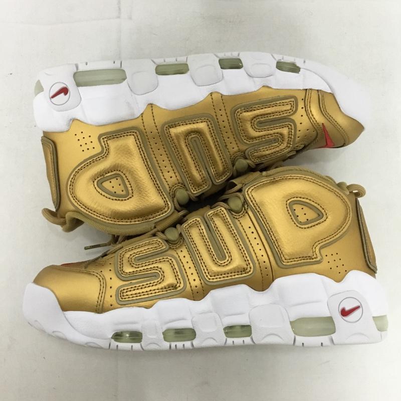 ナイキ NIKE スニーカー スニーカー 902290-700 AIR MORE UPTEMPO SUPREME 27cm 箱有 27.0cm ワンポイント 金 / ゴールド / X 白 / ホワイト / X 赤 / レッド /  メンズ USED 古着 中古 10147755