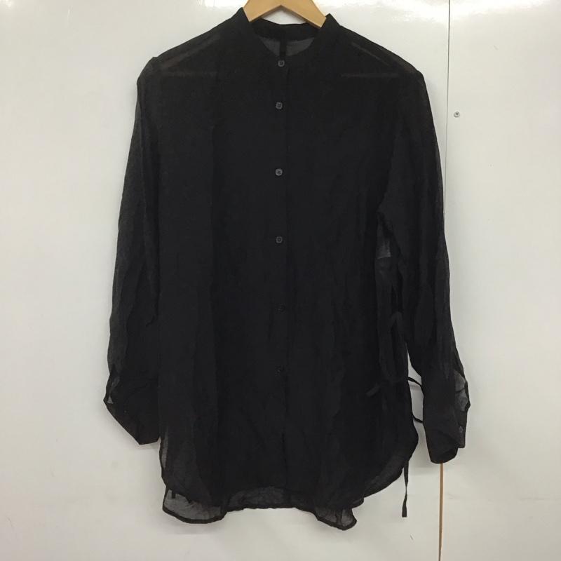 ローリーズファーム LOWRYS FARM シャツ、ブラウス 長袖 FREE 無地 黒 / ブラック /  レディース USED 古着 中古 10144587