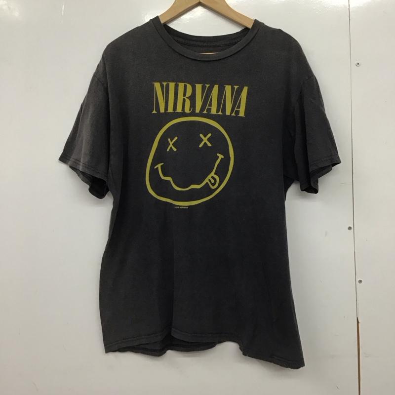 古着 USED Tシャツ 半袖 半袖カットソー プリントTシャツ クルーネックカットソー バンドTシャツ プリント ダークグレー / ダークグレー /  メンズ USED 古着 中古 10147587