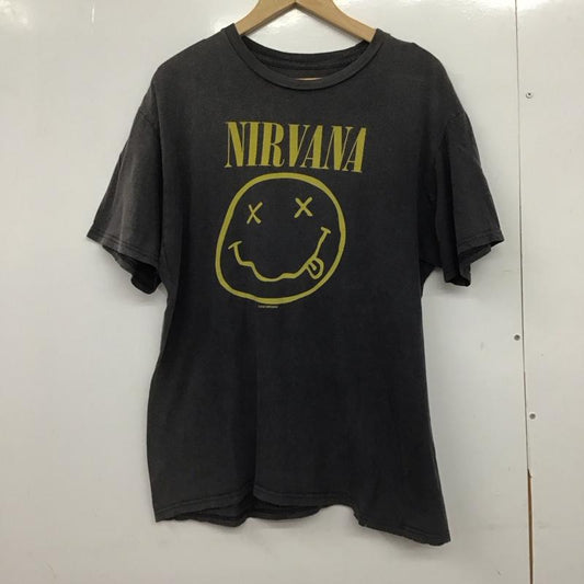 古着 USED Tシャツ 半袖 半袖カットソー プリントTシャツ クルーネックカットソー バンドTシャツ プリント ダークグレー / ダークグレー /  メンズ USED 古着 中古 10147587