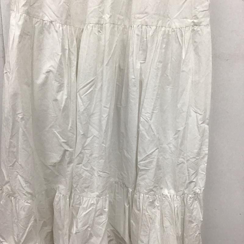 ザラ ZARA ワンピース ロングスカート M 無地 白 / ホワイト /  レディース USED 古着 中古 10131482