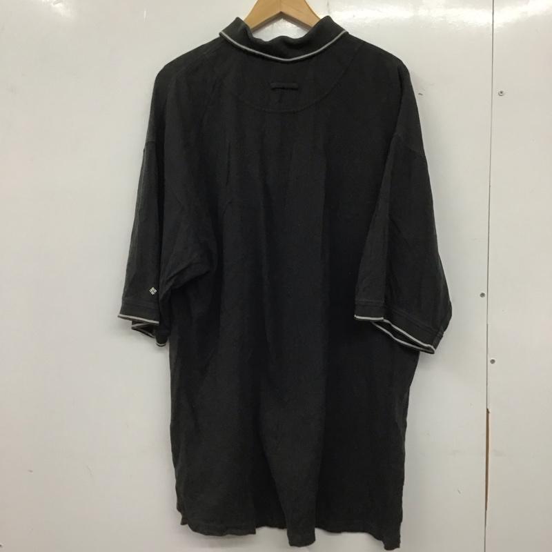コロンビア Columbia ポロシャツ 半袖 半袖ポロシャツ カラーシャツ 半袖カットソー XL 無地 黒 / ブラック /  メンズ USED 古着 中古 10139551