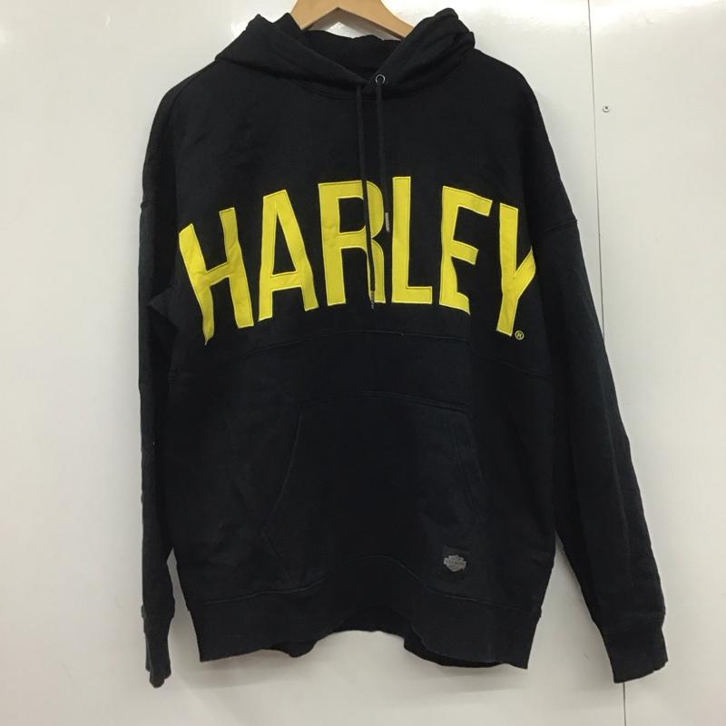 ハーレーダビッドソン Harley-Davidson パーカー 長袖 長袖パーカー プルオーバーパーカー スウェット L ロゴ、文字 ダークグレー / ダークグレー /  メンズ USED 古着 中古 10145852