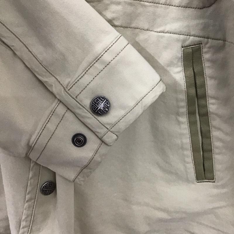 ディーゼル DIESEL ジャケット、上着 ジャケット、ブレザー カジュアルジャケット アウター カラージャケット フロントボタン XL ロゴ、文字 ベージュ / ベージュ /  メンズ USED 古着 中古 10145997