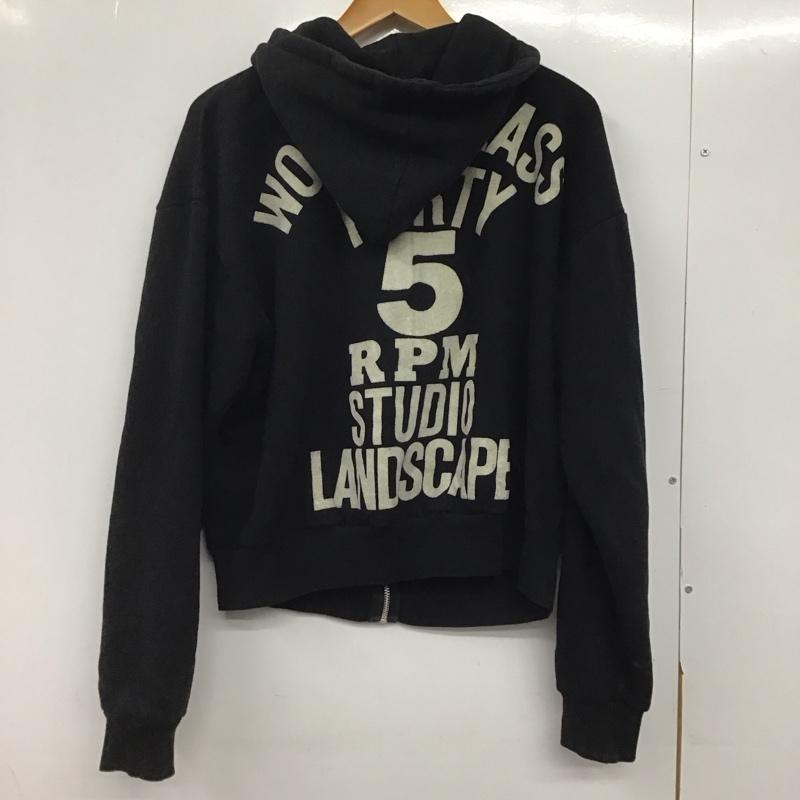 フォーティーファイブアールピーエム 45RPM ジャケット、上着 ジャンパー、ブルゾン ジップアップパーカー 長袖パーカー カジュアルジャケット ロゴ、文字 黒 / ブラック /  メンズ USED 古着 中古 10145652