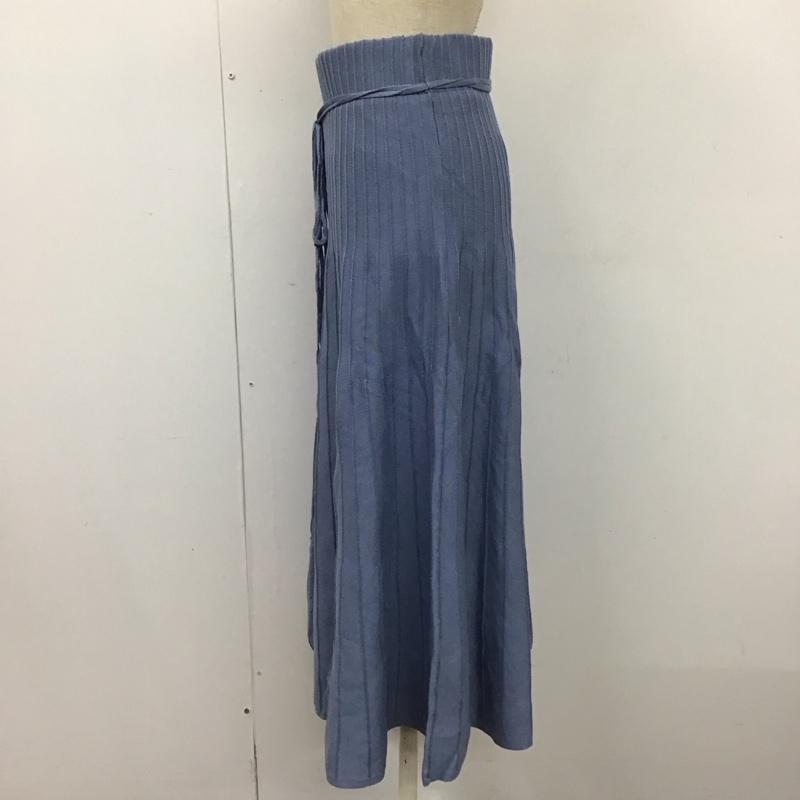 ミラオーウェン Mila Owen スカート ひざ丈スカート FREE 無地 青 / ブルー /  レディース USED 古着 中古 10121358