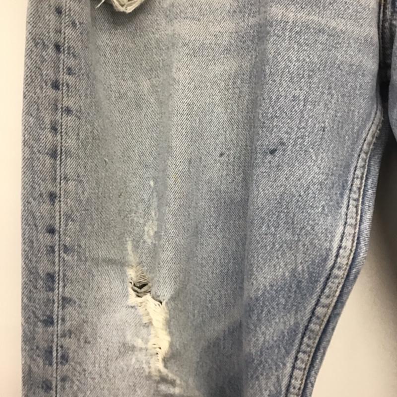 リーバイス Levi s パンツ デニム、ジーンズ 501xx W38 L36 USA製 ダメージ 38インチ 無地 水色 / ライトブルー /  メンズ USED 古着 中古 10140202