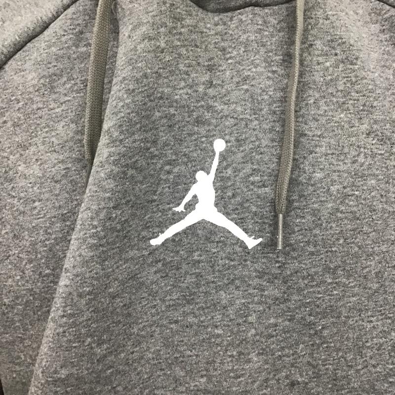 エアジョーダン AIR JORDAN パーカー 長袖 フーディ プルオーバー NIKE 4L 無地 灰 / グレー /  メンズ USED 古着 中古 10106065