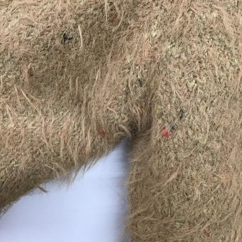 スタディオクリップ studio CLIP ニット、セーター 長袖 長袖ニットカットソー モヘアニット セーター L 総柄 ベージュ / ベージュ /  レディース USED 古着 中古 10145120