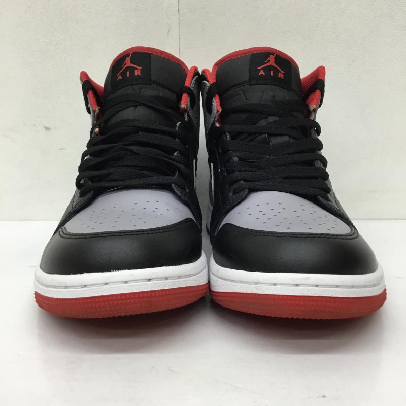 ナイキ NIKE スニーカー スニーカー DQ8426 006 Air Jordan 1 Mid Black Cement Grey 27.5cm ロゴ、文字 黒 / ブラック / X 灰 / グレー /  メンズ USED 古着 中古 10134403
