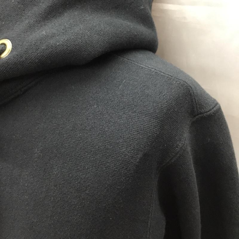 チャンピオン Champion パーカー 長袖 長袖パーカー フード付きパーカー プリントスウェット トレーナー L 無地 黒 / ブラック /  メンズ USED 古着 中古 10121798
