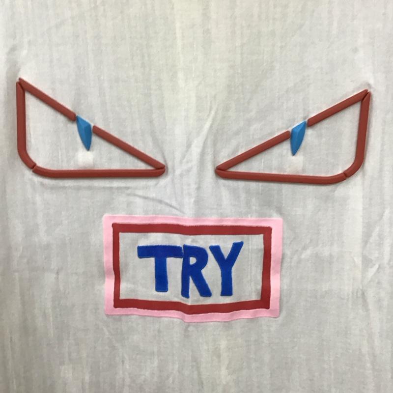 フェンディ FENDI Tシャツ 半袖 fy0626 a5ca モンスター 半袖 カットソー TRY 44 ロゴ、文字 白 / ホワイト / X 灰 / グレー / X アイボリー / アイボリー /  メンズ USED 古着 中古 10150735
