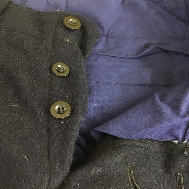 ミリタリー ミリタリー パンツ ワークパンツ、ペインターパンツ ミリタリーパンツ 50s 国境警備隊 古着 ヴィンテージパンツ ワイドパンツ 42インチ 無地 紺 / ネイビー /  メンズ USED 古着 中古 10119544