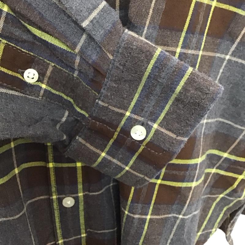 ニコアンド niko and... シャツ、ブラウス 長袖 S204CA01AD REGULAR SHIRT スキッパーシャツ L チェック 灰 / グレー / X 茶 / ブラウン / X 白 / ホワイト / X 紺 / ネイビー / X 黄 / イエロー /  レディース USED 古着 中古 10108144