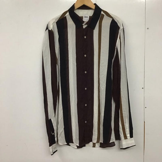 ザラ ZARA シャツ、ブラウス 長袖 長袖シャツ ストライプシャツ カラーシャツ L ストライプ マルチカラー / マルチカラー /  メンズ USED 古着 中古 10139701
