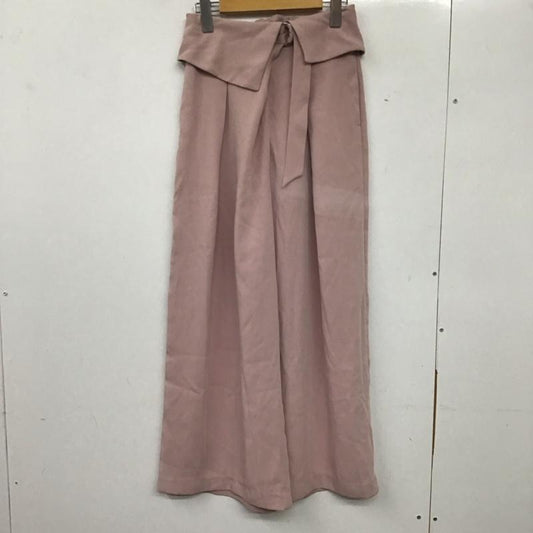 リエンダ rienda パンツ スラックス 110bsa31-1810 ジャストウエストワイドパンツ フレアパンツ ワイドパンツ S 無地 桃 / ピンク /  レディース USED 古着 中古 10138820
