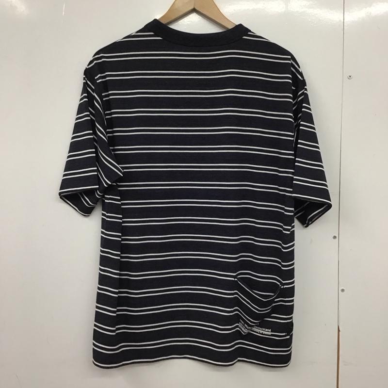 ジャック・ウルフスキン Jack Wolfskin Tシャツ 半袖 半袖カットソー プリントTシャツ クルーネックカットソー M ボーダー柄 白 / ホワイト / X 紺 / ネイビー /  メンズ USED 古着 中古 10148246