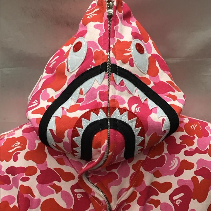 アベイシングエイプ A BATHING APE パーカー 長袖 ジップパーカー サルカモ シャークパーカー XXL 総柄 マルチカラー / マルチカラー /  メンズ USED 古着 中古 10122069