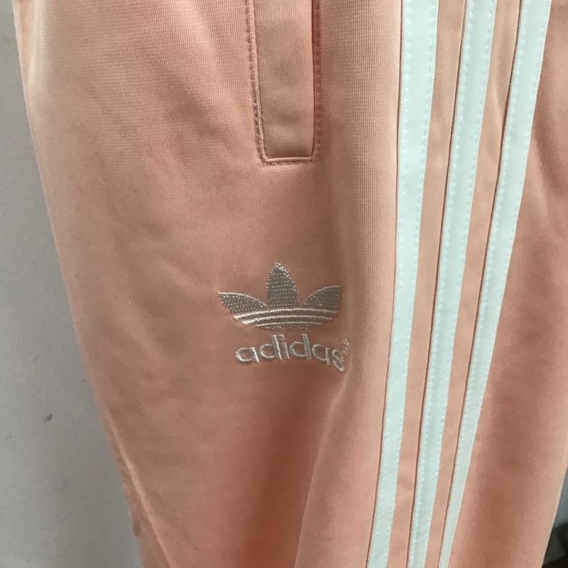 アディダス adidas パンツ ワークパンツ、ペインターパンツ ジャージ パンツ ワイドパンツ カジュアルパンツ M ロゴ、文字 桃 / ピンク /  レディース USED 古着 中古 10123974