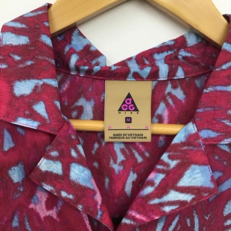 ナイキ エィシージー NIKE ACG シャツ、ブラウス 半袖 半袖シャツ ジップアップシャツ カラープリントシャツ M プリント マルチカラー / マルチカラー /  メンズ USED 古着 中古 10131251