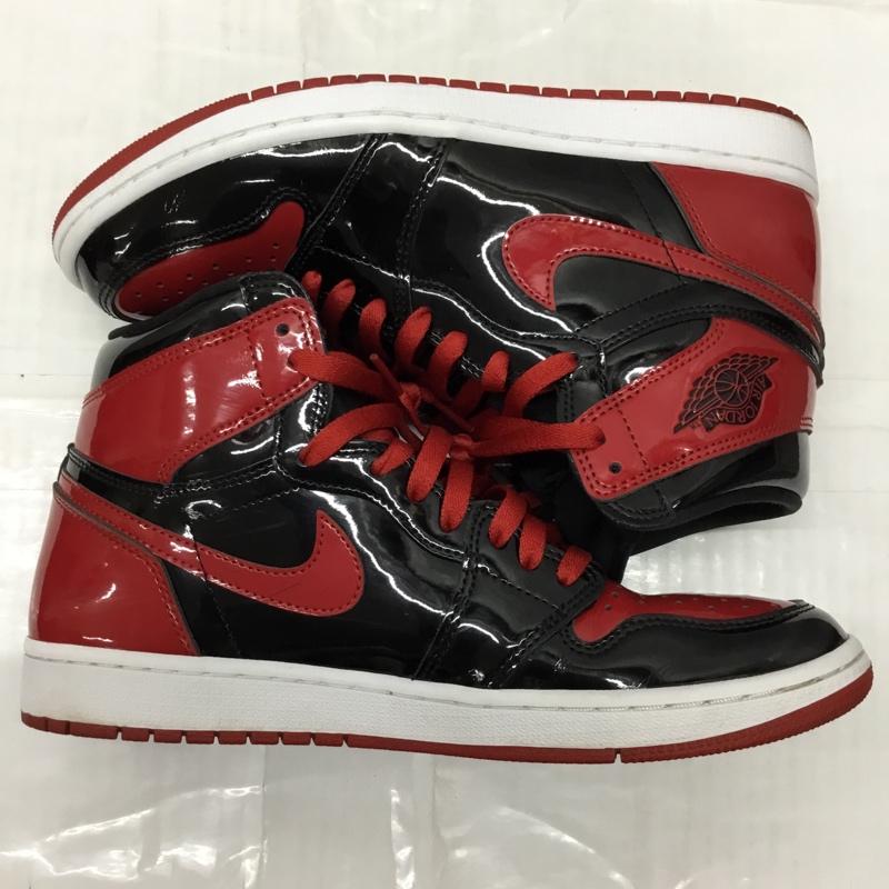 ナイキ NIKE スニーカー スニーカー 555088-063 AIR JORDAN 1 RETRO HIGH OG 27.5cm 27.5cm ロゴ、文字 黒 / ブラック / X 赤 / レッド /  メンズ USED 古着 中古 10121846
