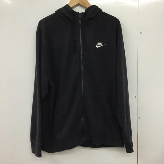 ナイキ NIKE パーカー 長袖 bv2649-010 パーカー ジップアップパーカー スポーツウェア XL ロゴ、文字 黒 / ブラック /  メンズ USED 古着 中古 10132361