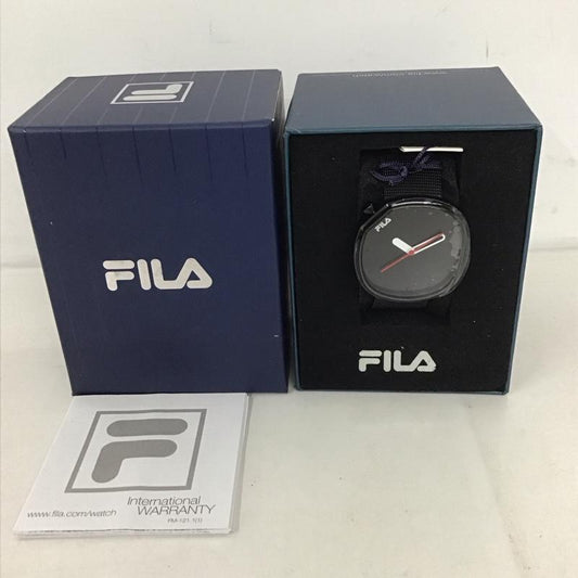 フィラ FILA 腕時計 アナログ（クォーツ式） 38-162 箱有 ロゴ、文字 黒 / ブラック /  レディース USED 古着 中古 10134475