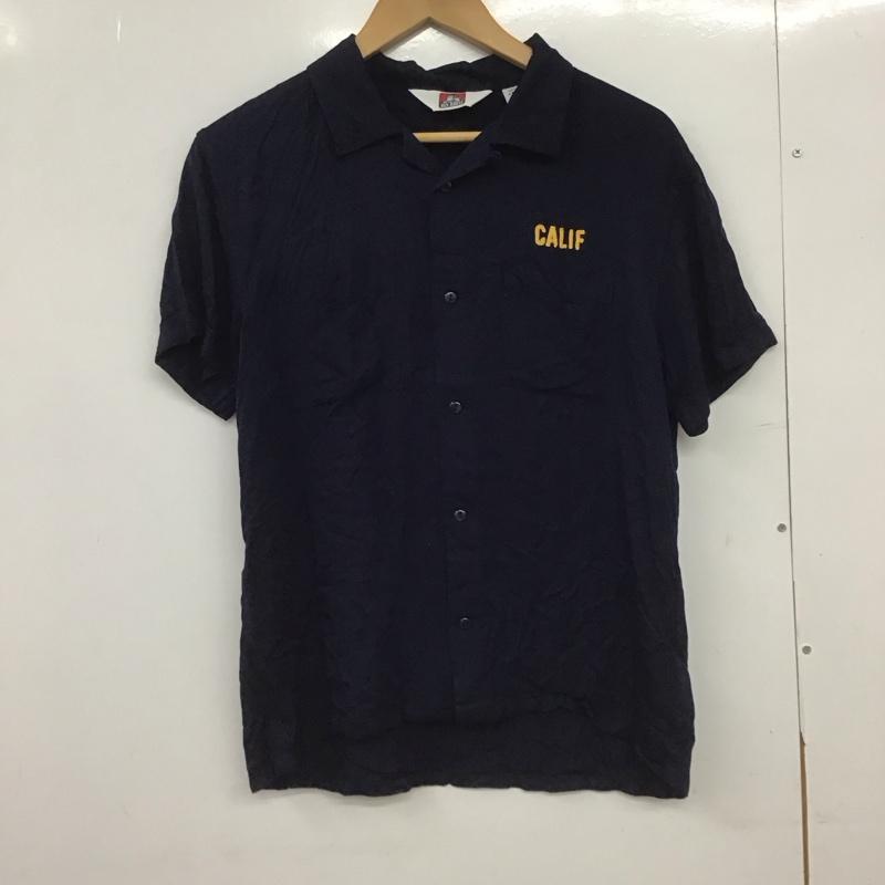 ベンデイビス BEN DAVIS シャツ、ブラウス 半袖 半袖シャツ 無地シャツ ポケットシャツ L ロゴ、文字 紺 / ネイビー /  メンズ USED 古着 中古 10148751