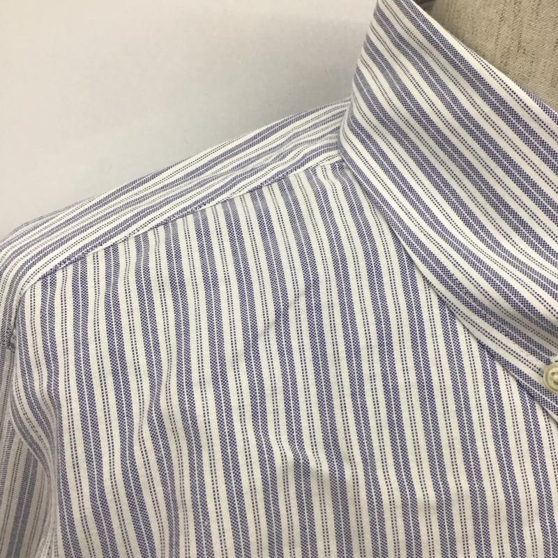 ブルックスブラザーズ BROOKS BROTHERS シャツ、ブラウス 長袖 長袖シャツ カジュアルシャツ カラーシャツ ストライプシャツ ストライプ 白 / ホワイト / X 水色 / ライトブルー /  メンズ USED 古着 中古 10111265