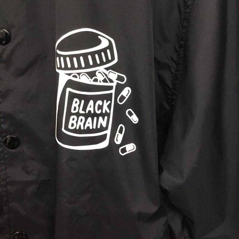 ブラックブレイン BLACK BRAIN ジャケット、上着 ジャケット、ブレザー ナイロンジャケット カジュアルジャケット アウター カラージャケット L プリント 黒 / ブラック /  メンズ USED 古着 中古 10139825